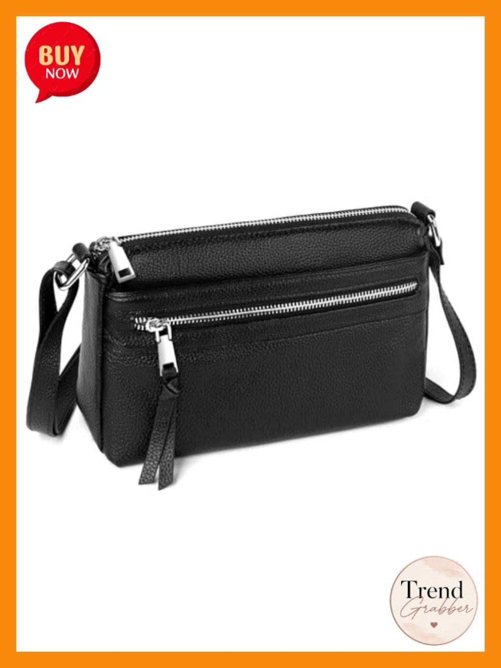Genuine Leather Crossbody Bag RFID Small Travel Purse